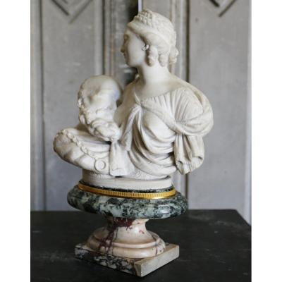 Italian School End Of XVIII, La Charité Romaine.