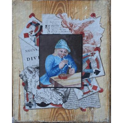 French School Of The XVIIIth Century, Trompe Œil In The Polish Calendar.