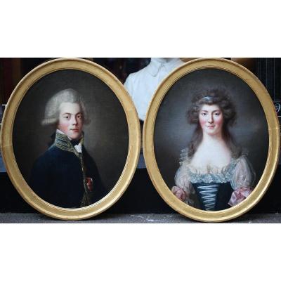 Pair Of Directoire Portraits