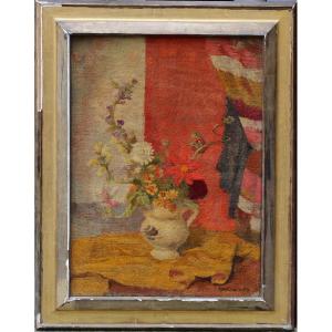 After Roger Chapelain Midy, Still Life With A Bouquet Of Flowers, Savonnerie Des Gobelins
