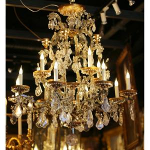 Baguès Attributed To, 16-light Chandelier Circa 1940