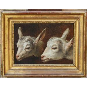 French School Of The XVIII Circle Of Jean Baptiste Huet, Study Of Kids Heads.