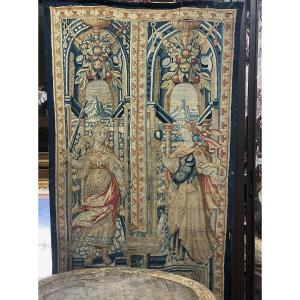 Brussels Wool And Silk Tapestry