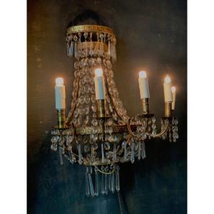 Large Pair Of Half-basket Sconces, 19th Century, Italy