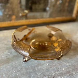 Glass Pocket Emptier Decorated With Chinoiserie - Art Nouveau, Circa 1900