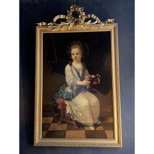 "young Girl With A Bouquet" 18th Century 