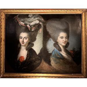 Double Portrait Of Women, Circa 1780