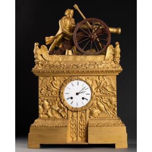 Mercury Gilt Bronze Clock Representing Napoleon France Circa 1820