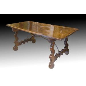 17th Century Lyre Leg Table.