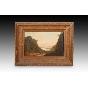 Landscape. Oil On Canvas. 19th Century.