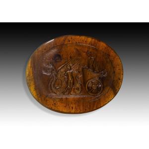 Cameo Or Intaglio, Triptolemy. Glass. 19th Century.