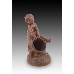 Child On A Bucket. Calamina. Circa 1900. 