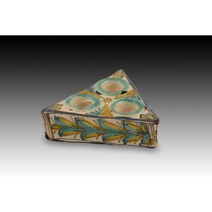 Glazed Ceramic Spice Rack. Talavera De La Reina, 18th Century.  