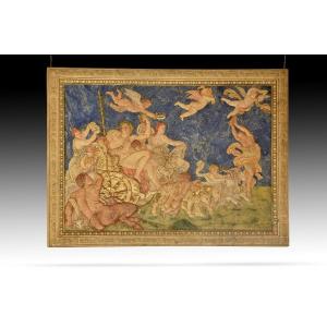 Triumph Of Bacchus And Ariadne. Marble Dust. 20th Century, Based On The Model Of Carracci,, A.