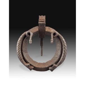 Door Knocker Ring, Inspired By Gothic Models. Iron. 20th Century.