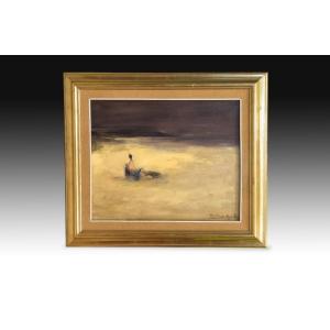 "abstraction." Oil On Canvas. Signed (lower Right). Martínez Novillo, Cirilo