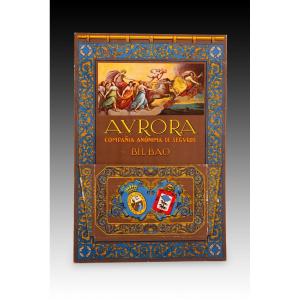 Poster, Aurora Insurance Company. Cardboard. Spain, First Half Of The 20th Century.