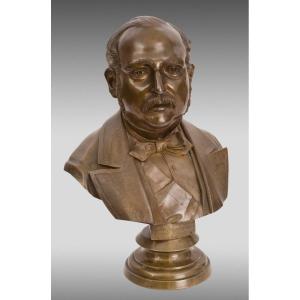 “ramón  Aranaz”. Bust In Bronze. Antonio Yerro Feltrer (valencia, 1842-1911).  