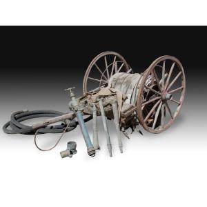 Fire Hose Cart. Probably Circa The First Third Of The 20th Century.