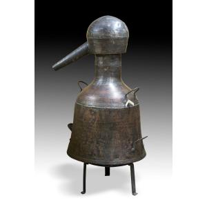 Still. Copper, Iron Handles. 19th Century.
