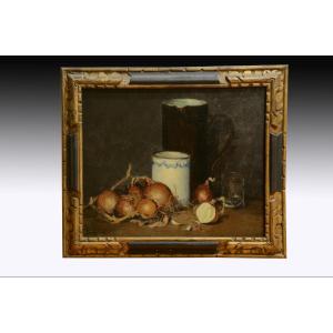 Gómez Gimeno, Antonio (spain, Late 19th - Early 20th Century). "still Life". Oil On Canvas