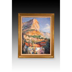 View From Valdelateja. Oil On Canvas. Santa María Sedano, Marceliano.1925