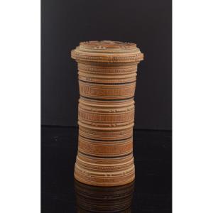  Cylindrical “turner’s Test” Box, 17th-18th Century.