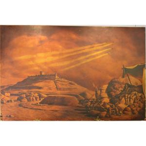 “rural Scene, Peñafiel”. Oil On Canvas. José María “castilviejo”