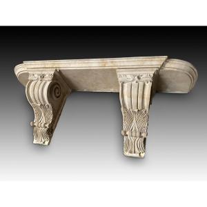Console Or Shelf. Carved Sandstone. 20th Century.  