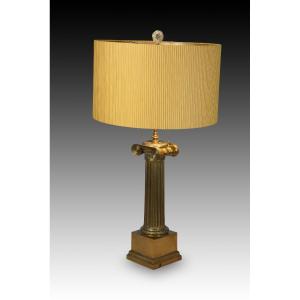 Table Lamp. Gilt Bronze. Westwood Industries Inc., New York, Usa. Circa Mid-20th Century