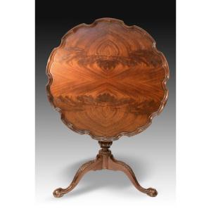 George II Style Mahogany Folding Side Table, Usa (america), Circa 1860.