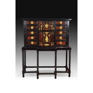 Italian-style Chest Of Drawers, 18th Century. Carey, Wood And Gilt Bronze. Open Wooden Desk...