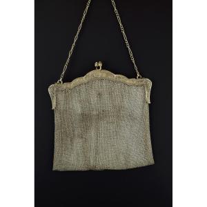 Silver Mesh Bag, 19th Century. 