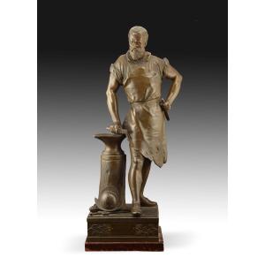 "gunsmith". Patinated Metal. Attributed To Mage. France, 19th Century.  