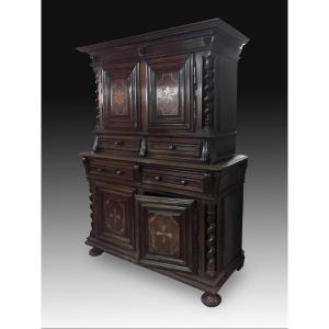 Double-body Wardrobe. Walnut Wood. Spain, 18th Century.  