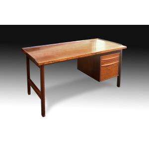 Desk. Rosewood. Probably From Northern Europe, Circa Mid-20th Century. 
