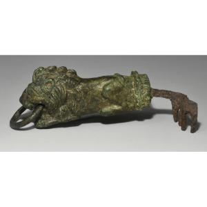 Roman-style Bronze Key. 20th Century. 