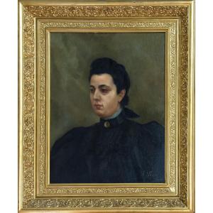  Lady. Oil On Canvas. Signed (f. Lloret.) And Dated (february 97) 