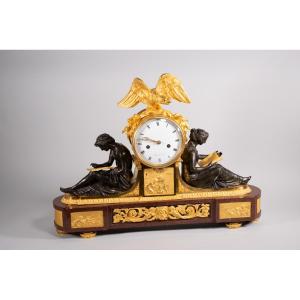 Table Clock, "study" And "philosophy". Mesnil, Paris, France, Circa 1815.