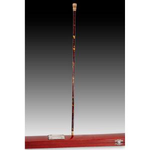 Evaristo Martín Freire Command Baton With Case. Tortoiseshell, Gold, Metal, Etc. Spain, XX