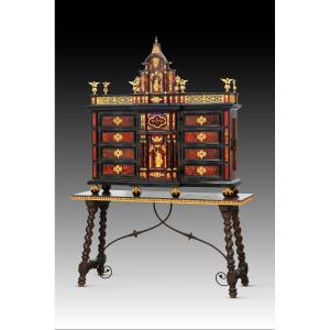 Bargueño. Tortoiseshell, Rosewood, Walnut, Gilt Bronze, Wrought Iron. 17th And 20th Centuries (table).