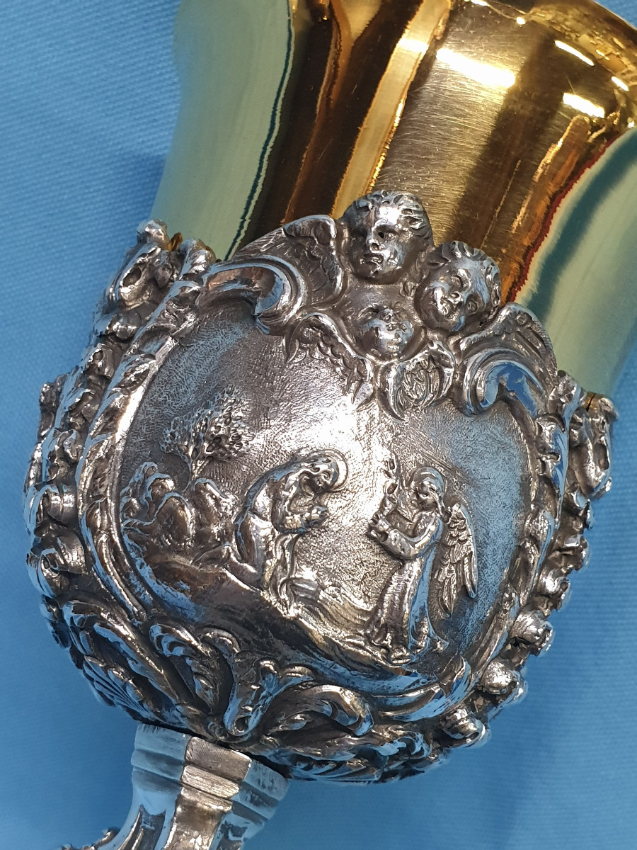 Calice in argento. Italia, probabilmente Stati Pontifici,  XVIII  secolo-photo-4