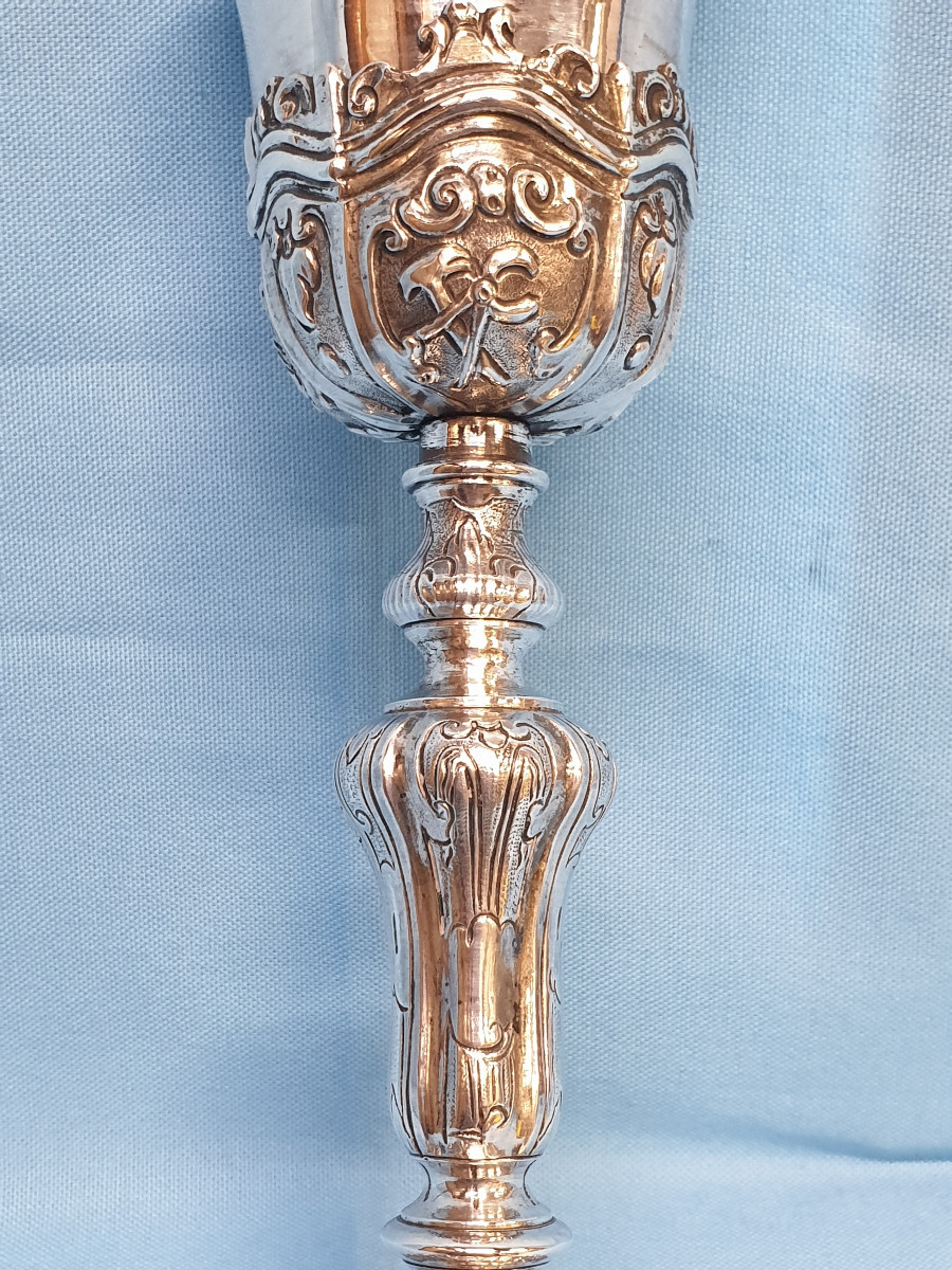 Calice in argento, decorato con i simboli della passione. Napoli metà del XVIII secolo-photo-3