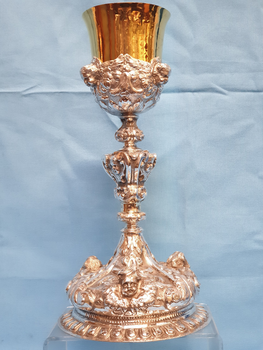 Calice in argento. Messina, 1724