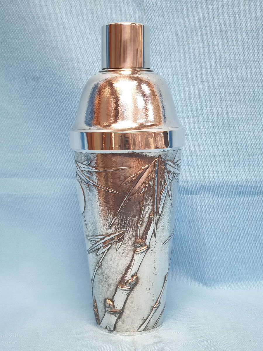 Shaker in argento. China Export Silver. Shanghai, Zewoo. Fine XIX- inizi XX secolo-photo-2