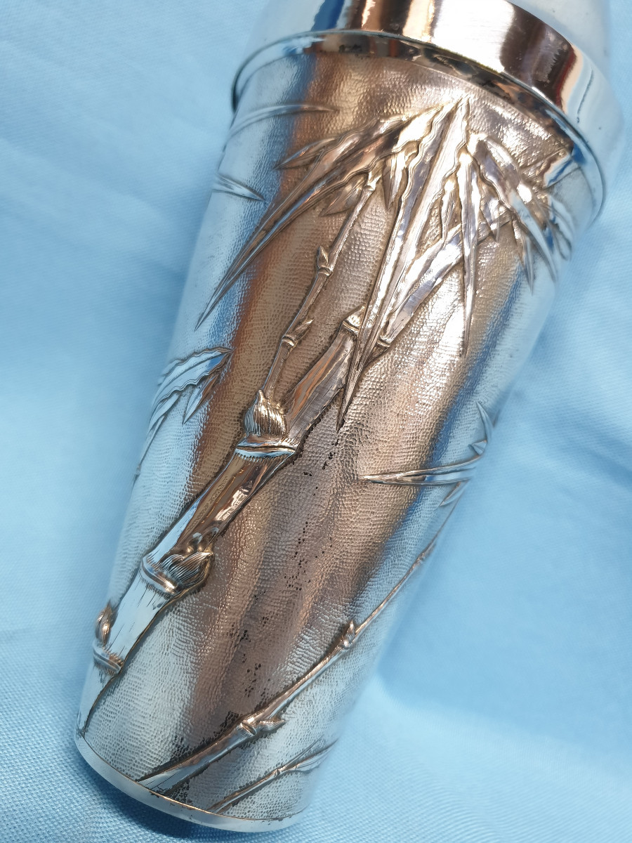 Shaker in argento. China Export Silver. Shanghai, Zewoo. Fine XIX- inizi XX secolo-photo-4