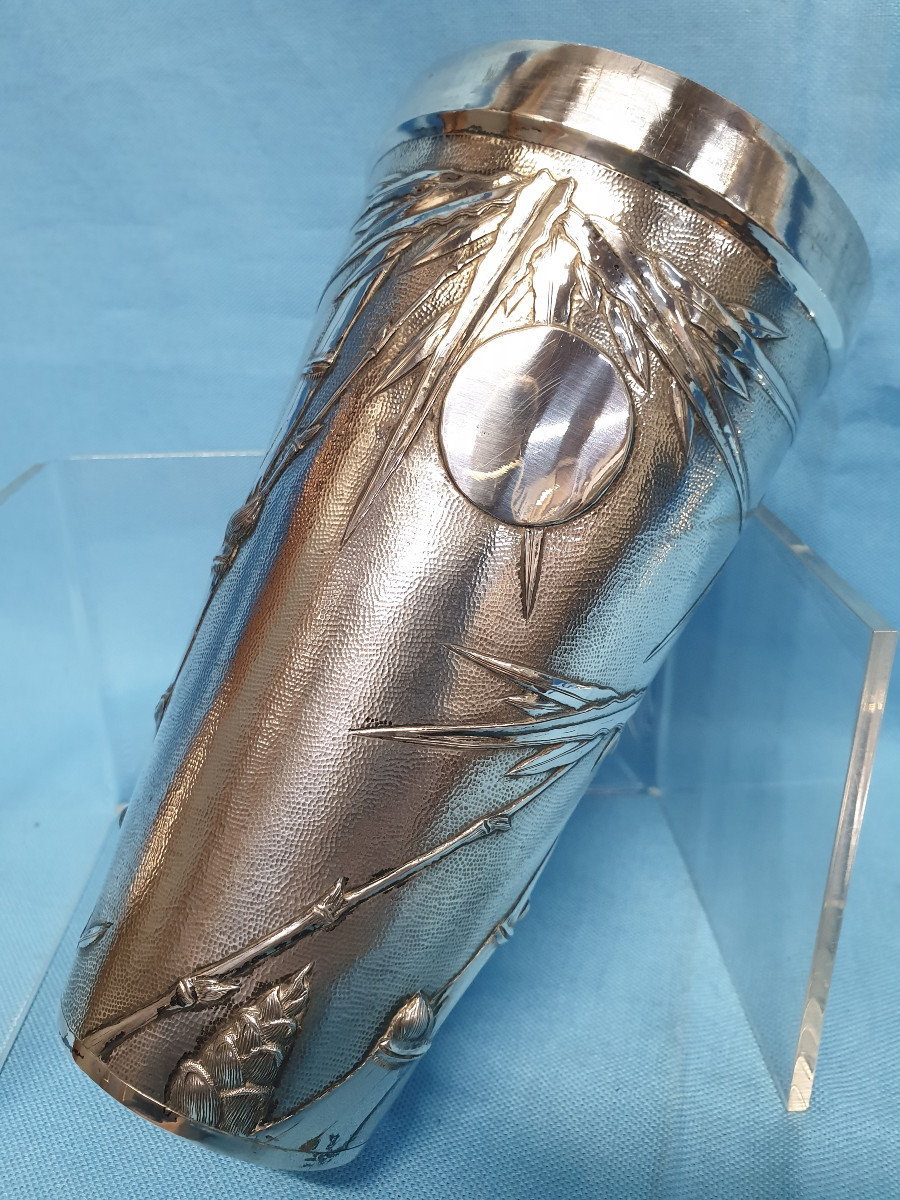 Shaker in argento. China Export Silver. Shanghai, Zewoo. Fine XIX- inizi XX secolo-photo-3