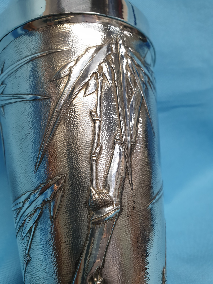 Shaker in argento. China Export Silver. Shanghai, Zewoo. Fine XIX- inizi XX secolo-photo-5