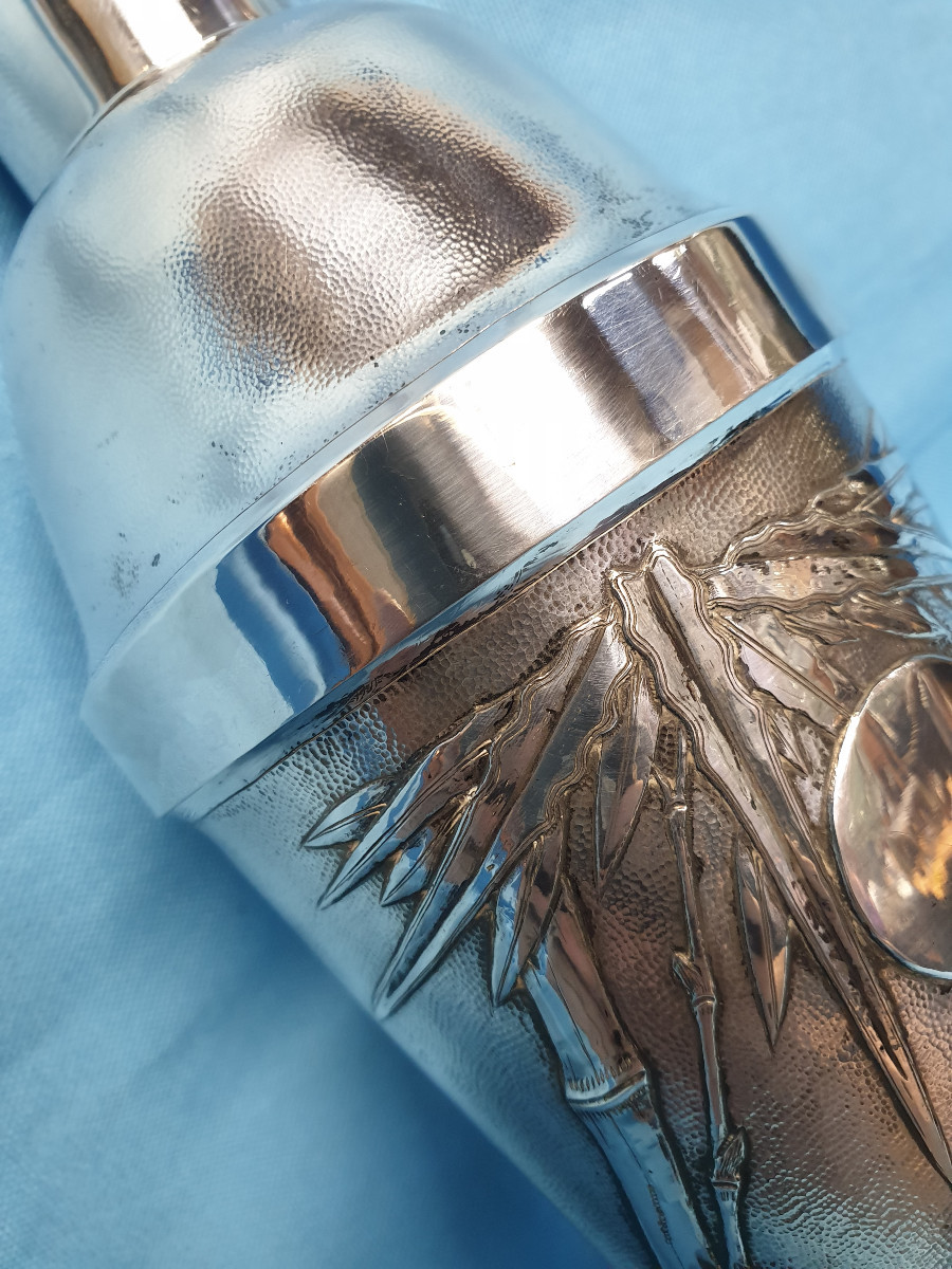 Shaker in argento. China Export Silver. Shanghai, Zewoo. Fine XIX- inizi XX secolo-photo-6