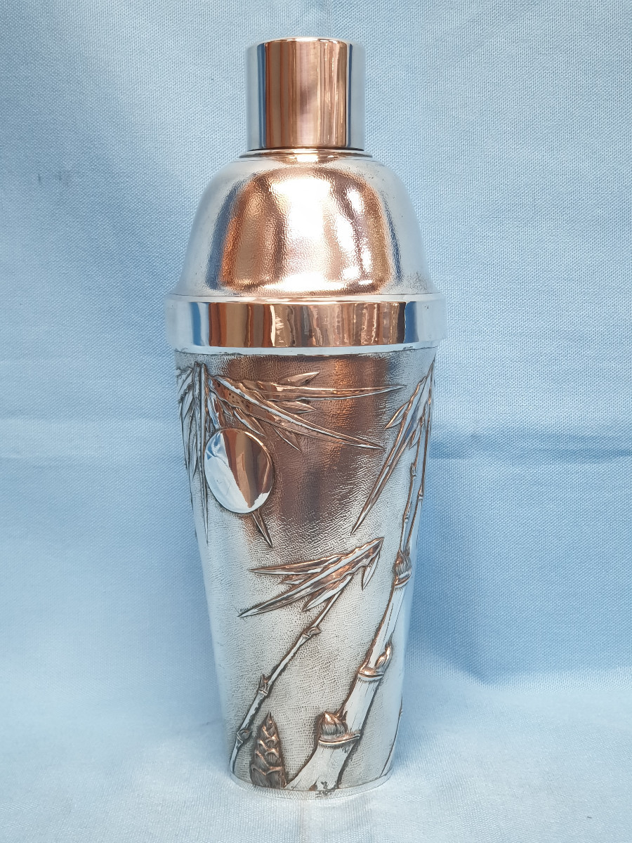Shaker in argento. China Export Silver. Shanghai, Zewoo. Fine XIX- inizi XX secolo